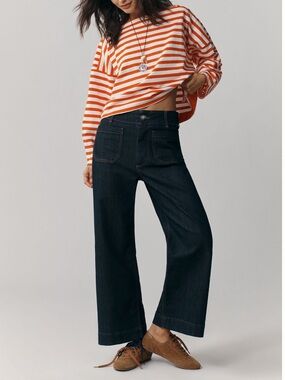 The Colette crop wide-leg jeans by Maeve